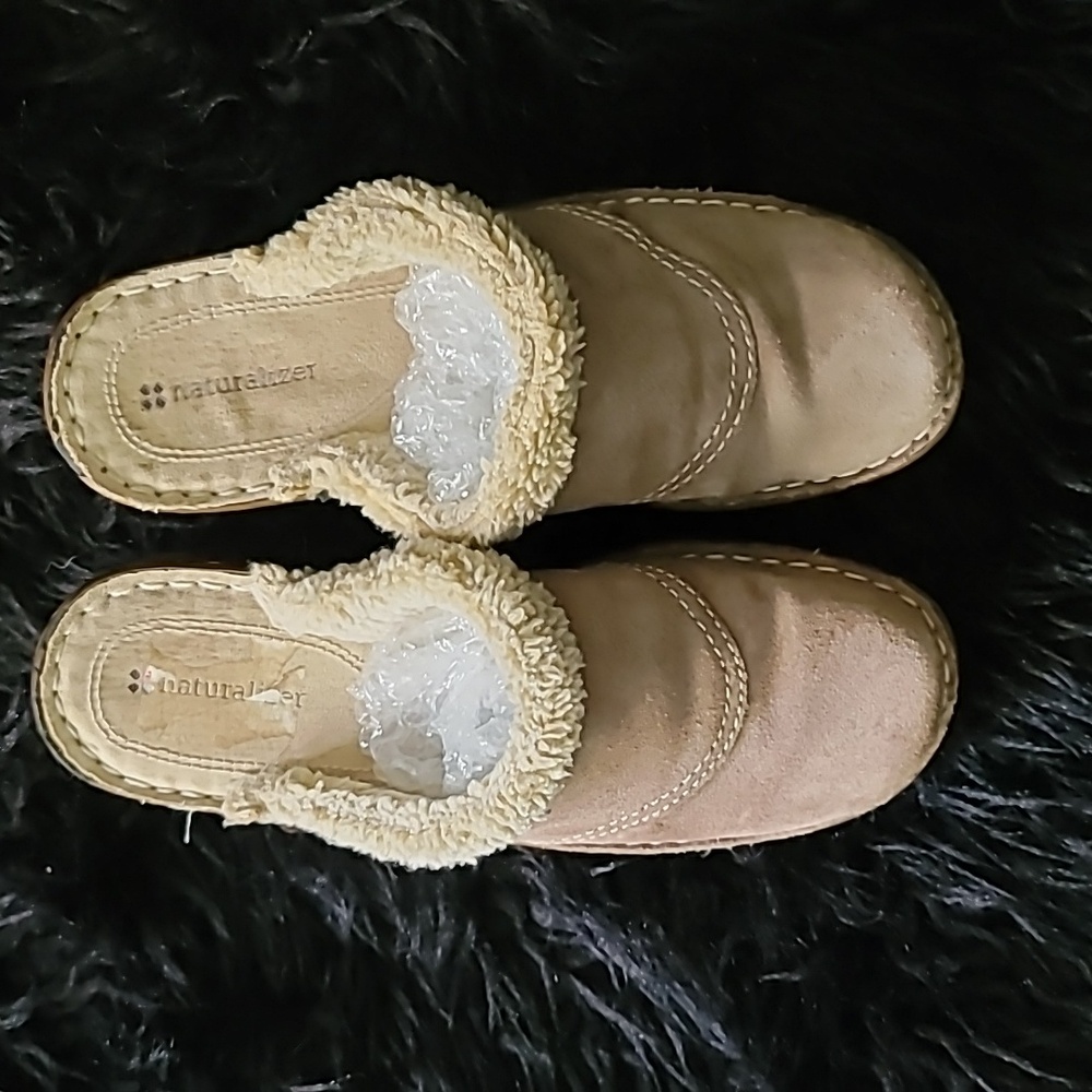 🫏 Naturalizer Tan Fleece-Lined Mules Size 8 - Picture 8 of 10